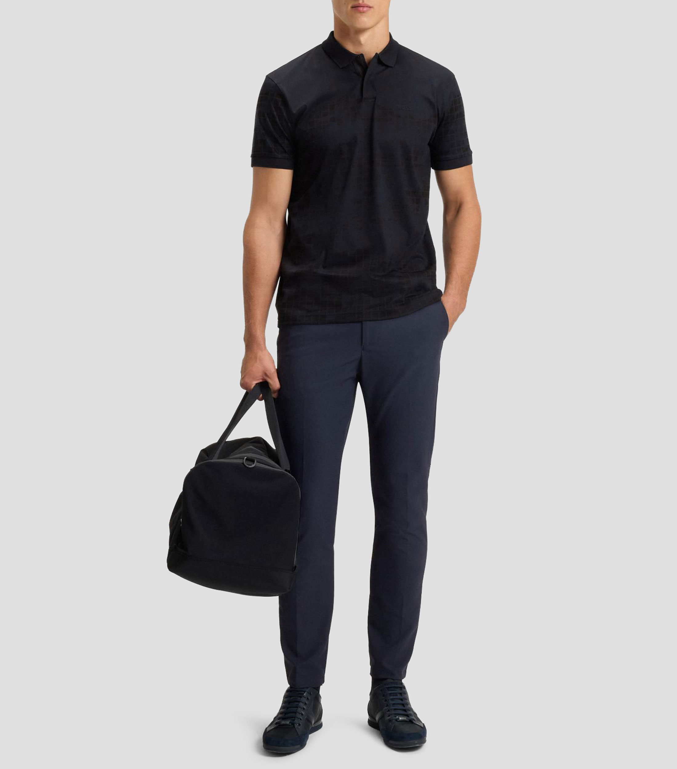 Polo de algodón mercerizado con gráficos estampados Hombre